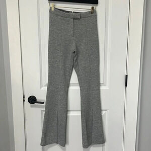 TopShop Women’s Jersey Knit Flare Trousers Split Hem Grey size 2